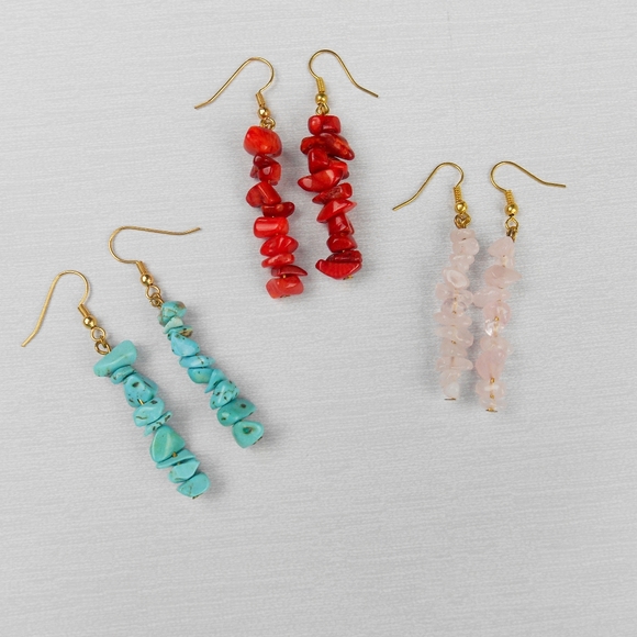 New Gemstone Chip Earrings - Picture 6 of 8